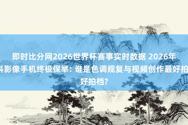 即时比分网2026世界杯赛事实时数据 2026年专科影像手机终极保举: 谁是色调规复与视频创作最好拍档?