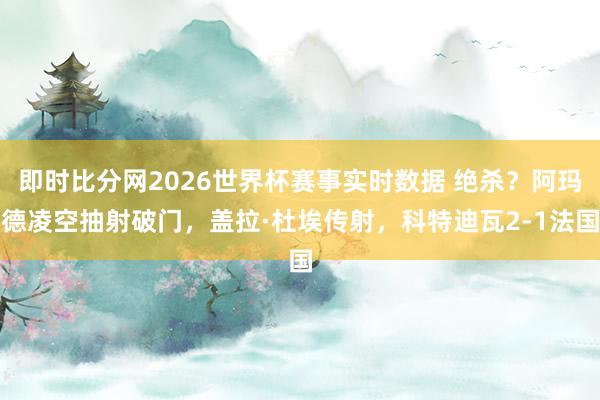 即时比分网2026世界杯赛事实时数据 绝杀？阿玛德凌空抽射破门，盖拉·杜埃传射，科特迪瓦2-1法国